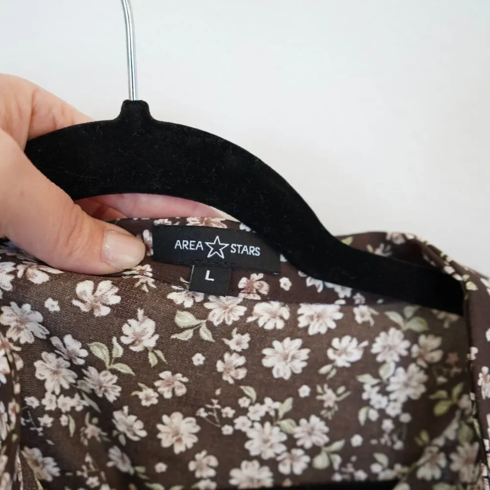 Area Starts Ashley MIDI Fit And Flare Floral Dress Size Large‎